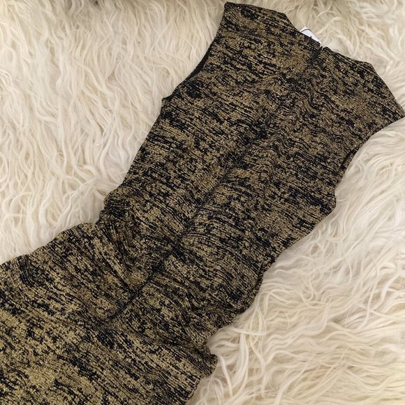 HALSTON HERITAGE Tweed Pattern Midi Length Dress - Picture 10 of 10